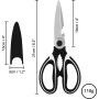 Forbice da Cucina Multiuso in Acciaio inox con Coperchio 21cm