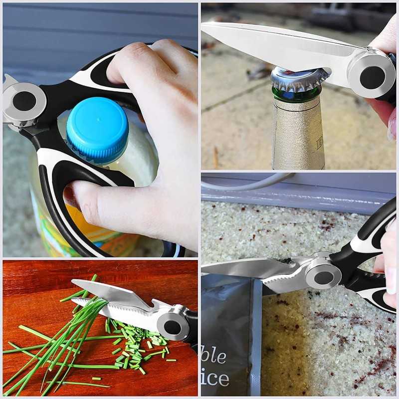 Multipurpose Kitchen Scissors in Stainless Steel with Lid 21cm