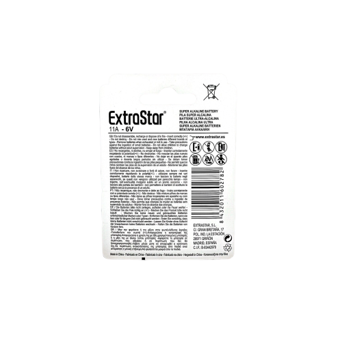 Extrastar 11A - Batteria Alcalina "Alkaline"