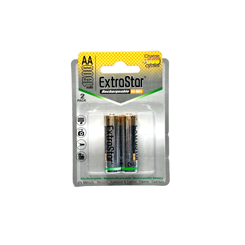 Extrastar AA 1500mAh - Rechargeable Ni-MH Battery