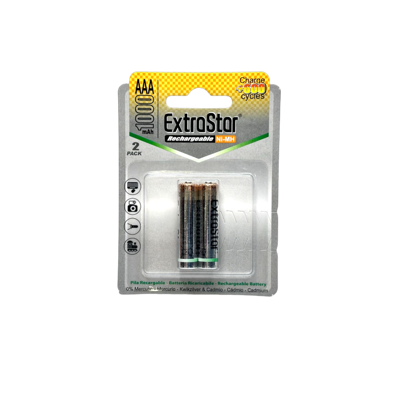 Extrastar AAA 1000mAh - Rechargeable Ni-MH Battery