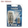 Extrastar Carica Batteria AA- AAA- 9V con 4 Batteria 600 mAh