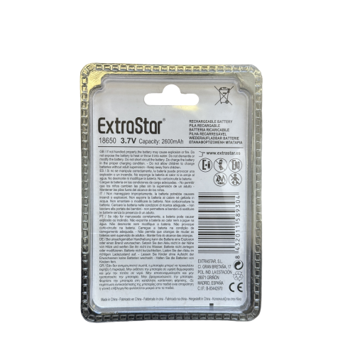 Extrastar Lithium Ion 2600mAh - Lithium Battery