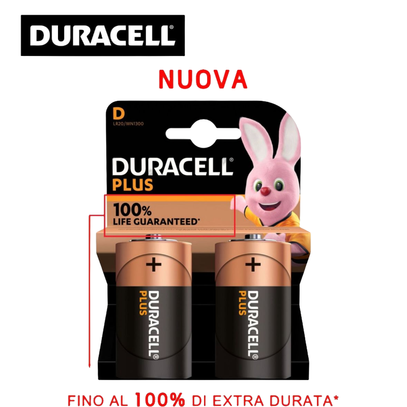 Duracell D - Battery 100% "Plus"