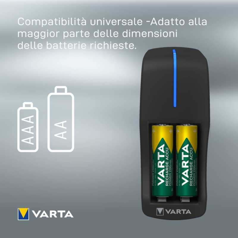 VARTA "Mini Charger" - Carica Batteria 2 AA/AAA simultanea
