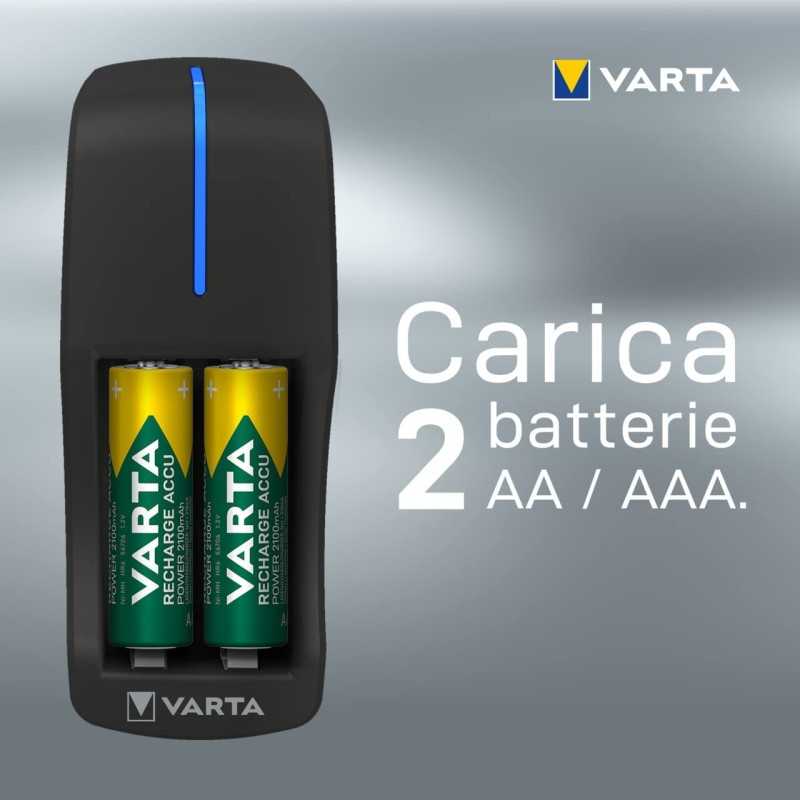 VARTA "Mini Charger" - Carica Batteria 2 AA/AAA simultanea