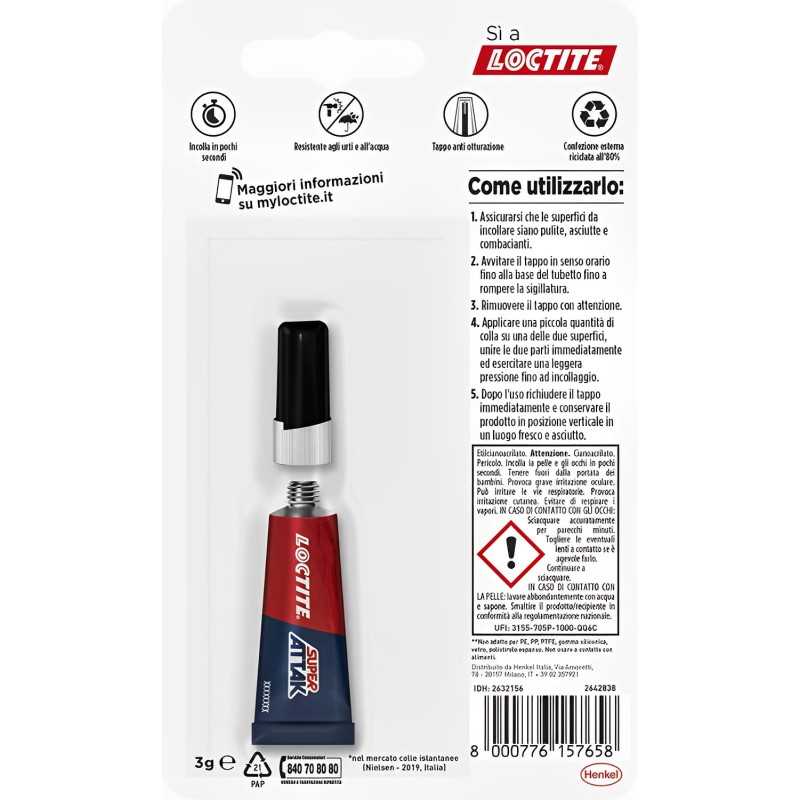 Loctite Super Attak Original, Colla Liquida Trasparente da 3g