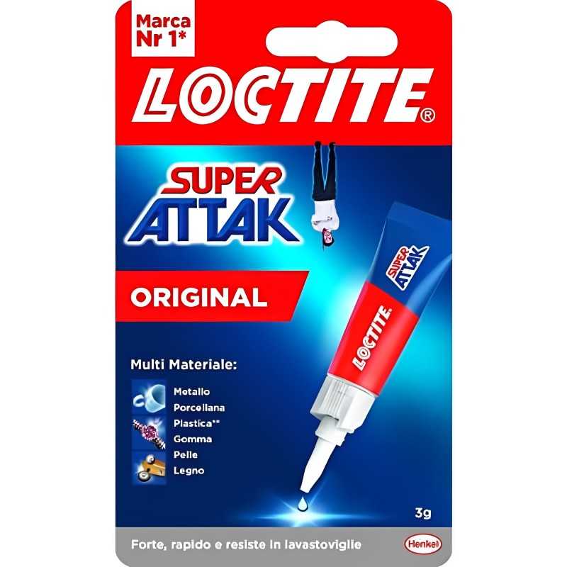 Loctite Super Attak Original, Colla Liquida Trasparente da 3g