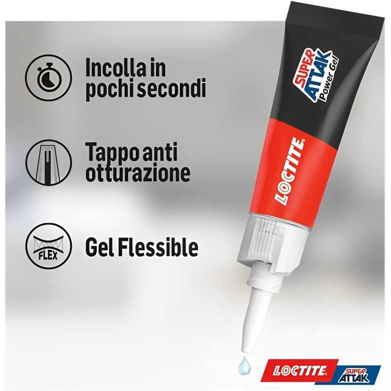 Loctite Super Attak Original, Colla Gel Trasparente da 3g