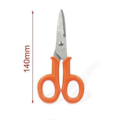 Electrician's Scissors 140mm Orange, Strip wires and micro