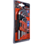 Allen key set of 9 pcs in Steel, Hexagonal tip