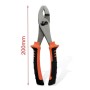 Clamp for sliding joints for stainless steel work, 200mm