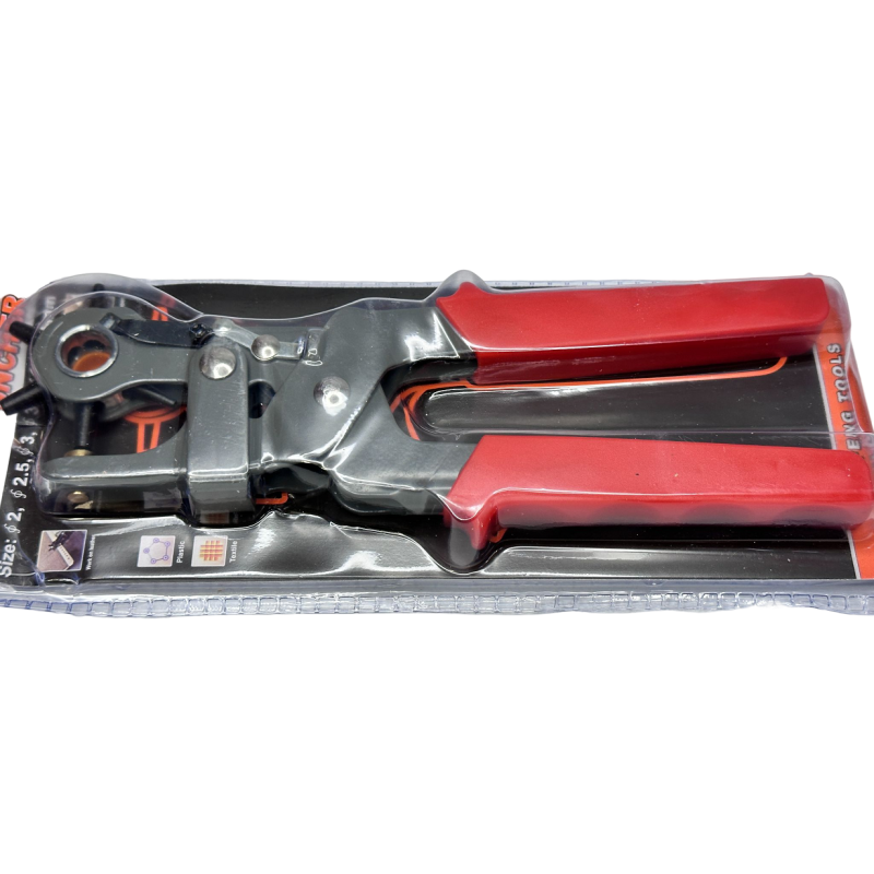 Steel Die Drilling Clamp with ergonomic handle, for Leather