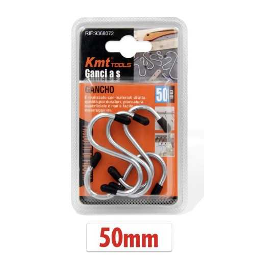 S-shaped hooks, 5cm Multipurpose Stainless Steel Rubberized Head