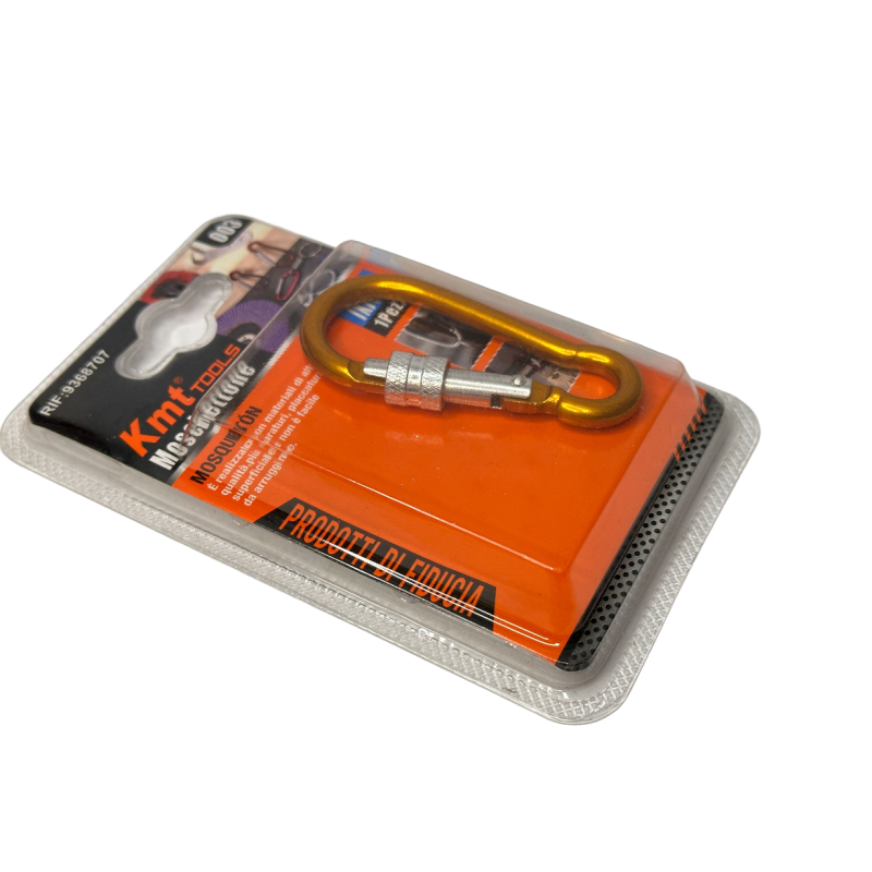 Moschettone con Vite chiusura di Sicurezza in Acciaio 70mm