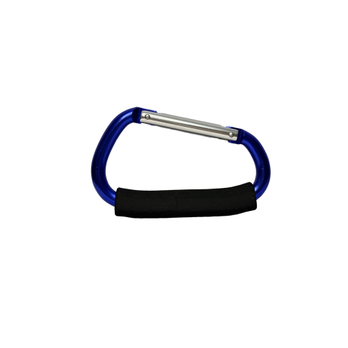 Carabiner Large snap spring in Steel with non-slip rubber