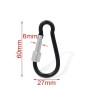 2 Carabiner with Screw Safety Closure in Steel 60mm