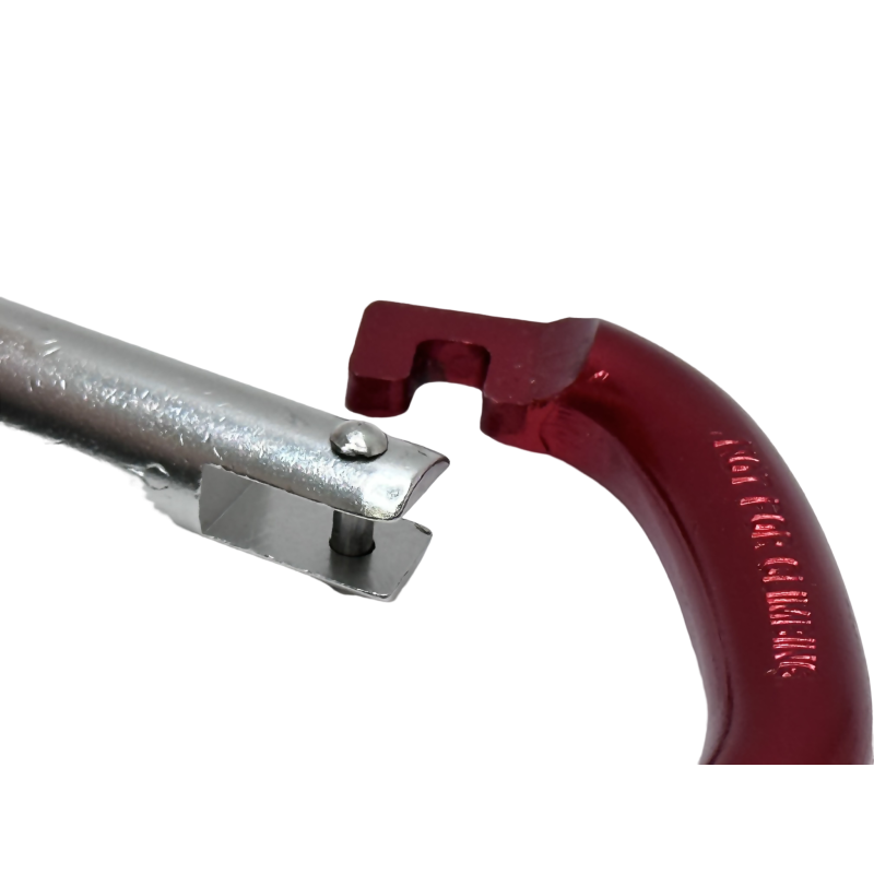 Carabiner Large snap spring in Steel with non-slip rubber