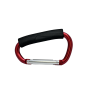 Carabiner Large snap spring in Steel with non-slip rubber