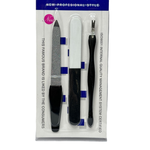 Set of 3pcs Nail File - Steel and Plastic Lime