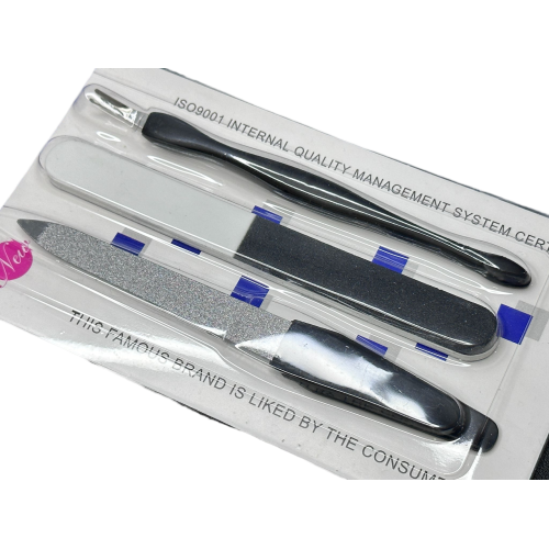 Set of 3pcs Nail File - Steel and Plastic Lime