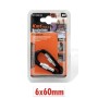 2 Carabiner with Screw Safety Closure in Steel 60mm