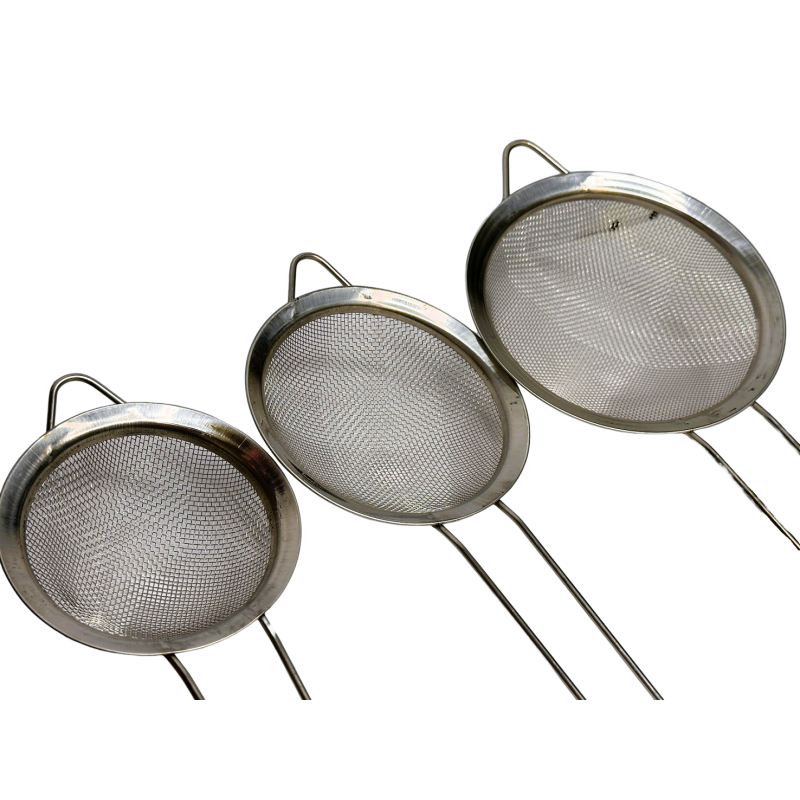 Set of 3 pieces of Stainless Steel Sieves 11-8-6.