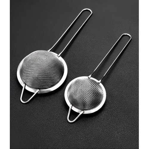 Set da 2 pezzi Setaccio da Cucina in Acciaio Inox Diametro 10-7