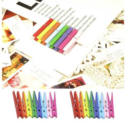 Molle in Legno 45 mm - Clip Artigianali in Legno Colorate