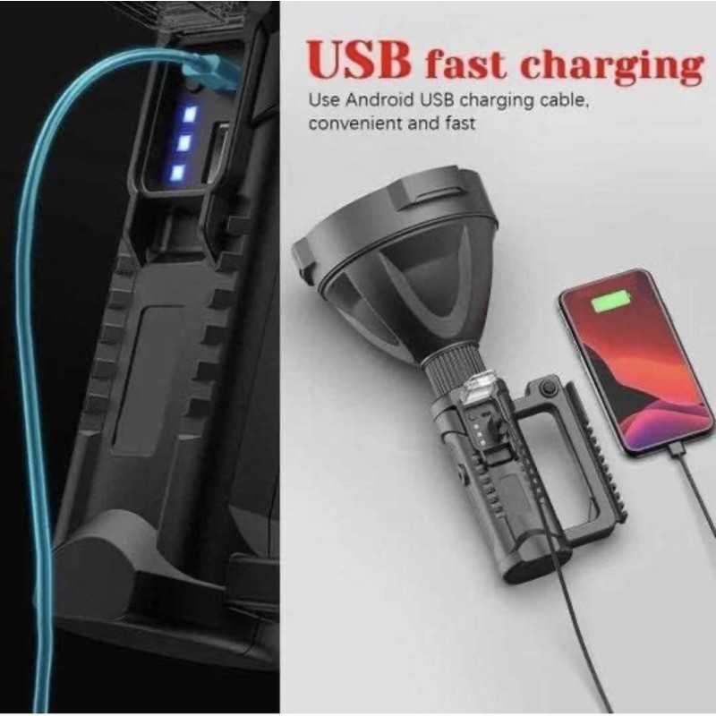 Torcia Led Professionale Potente con Manico e Treppiede