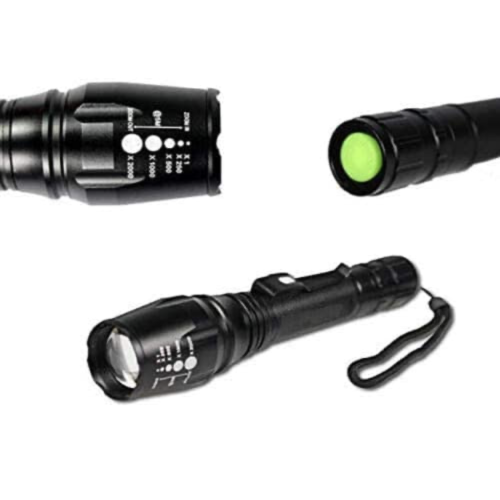 Professional LED Flashlight - Rechargeable Flashlight with Zoom