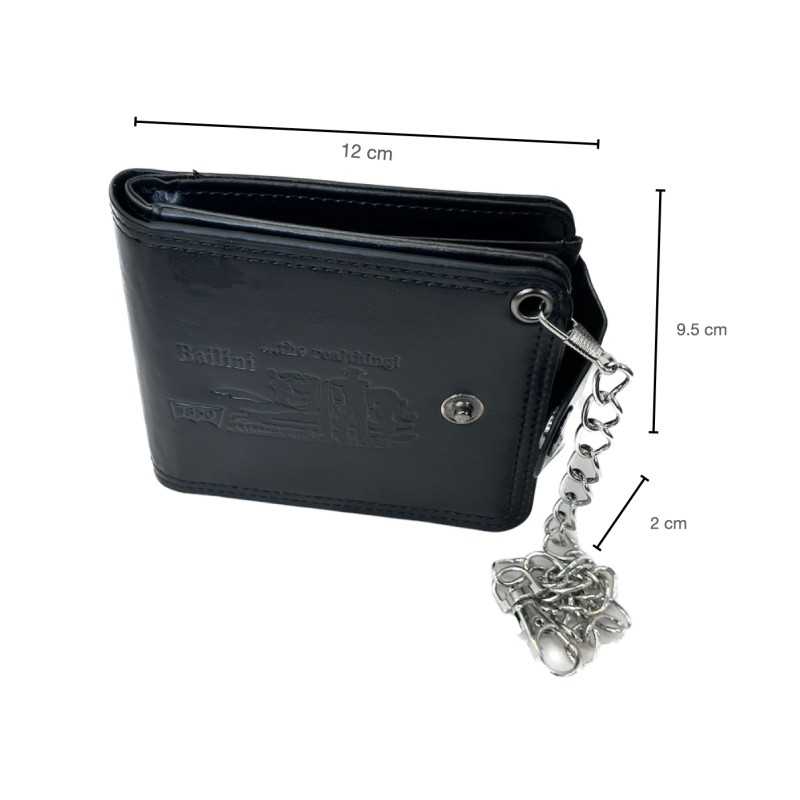 BAILIN Men's Leather Wallet - Solid Color Wallet Black Brown 12