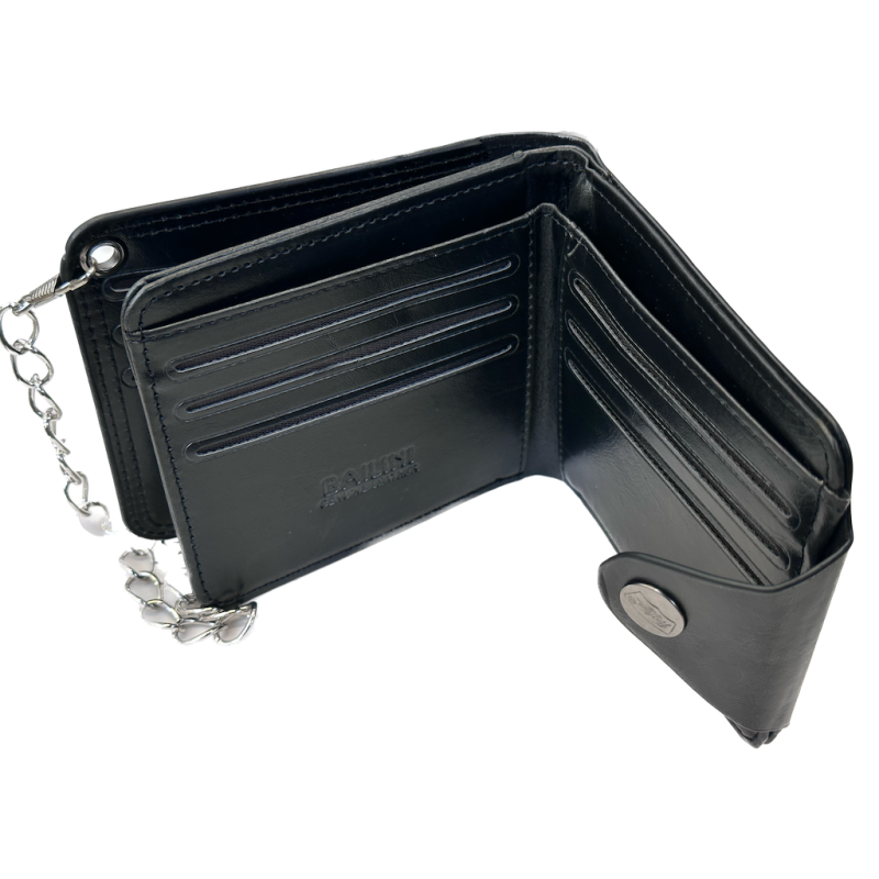 BAILIN Men's Leather Wallet - Solid Color Wallet Black Brown 12