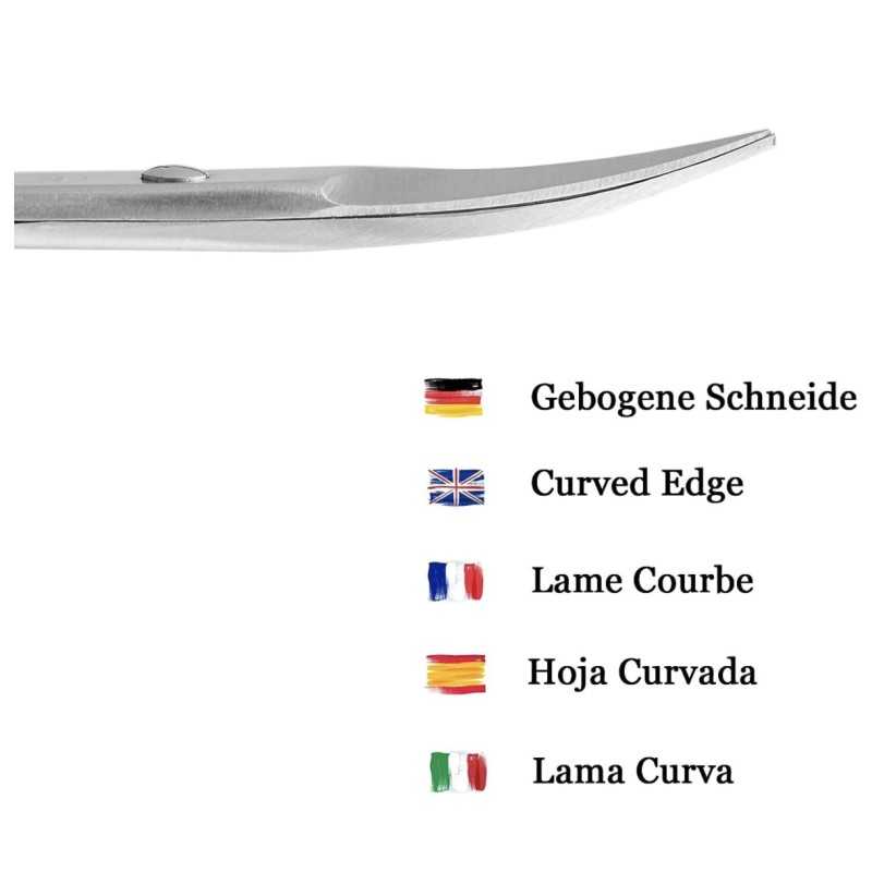 Professional Steel Nail Cutting Scissors with Curved Blade