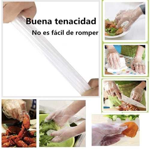 Disposable Gloves in Transparent Polyethylene Plastic