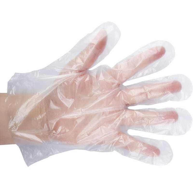 Disposable Gloves in Transparent Polyethylene Plastic