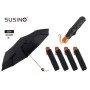 SUSINO Ombrello Pieghevole Piccolo - Tinta unita Nero 53cm