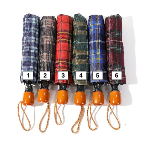 HENG DUN Automatic Folding Umbrella " Open " - Solid Colour 53cm