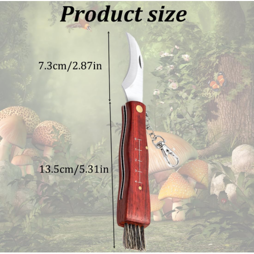 Coltello a Funghi Con Spazzola - Coltello Per Funghi Con