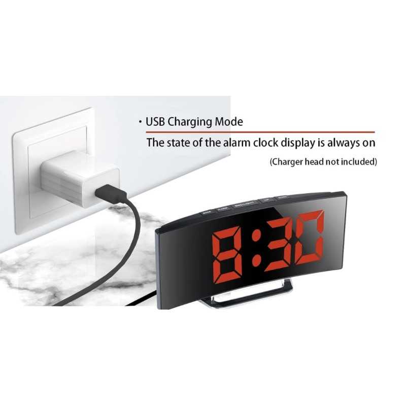 Sveglia Digitale, grande schermo a specchio LED da 7''