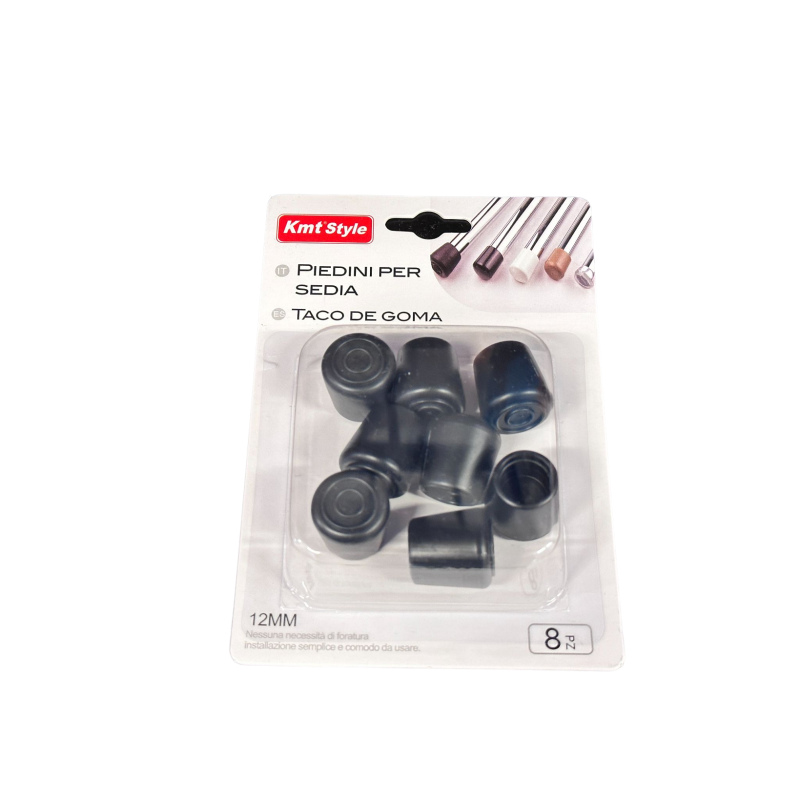 Leg Foot Covers in Black Rubber 12mm