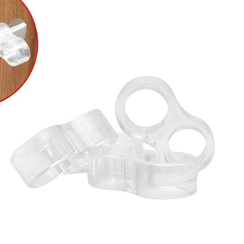 Anello Salva Maniglia in Gomma Trasparente 4pz