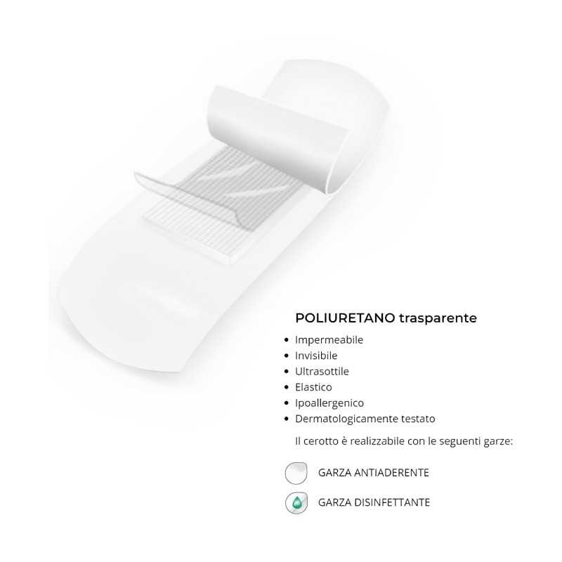 Transparent plasters Water repellent 20pcs
