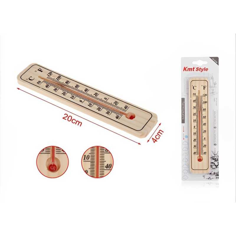 Wooden Wall Thermometer 20cm