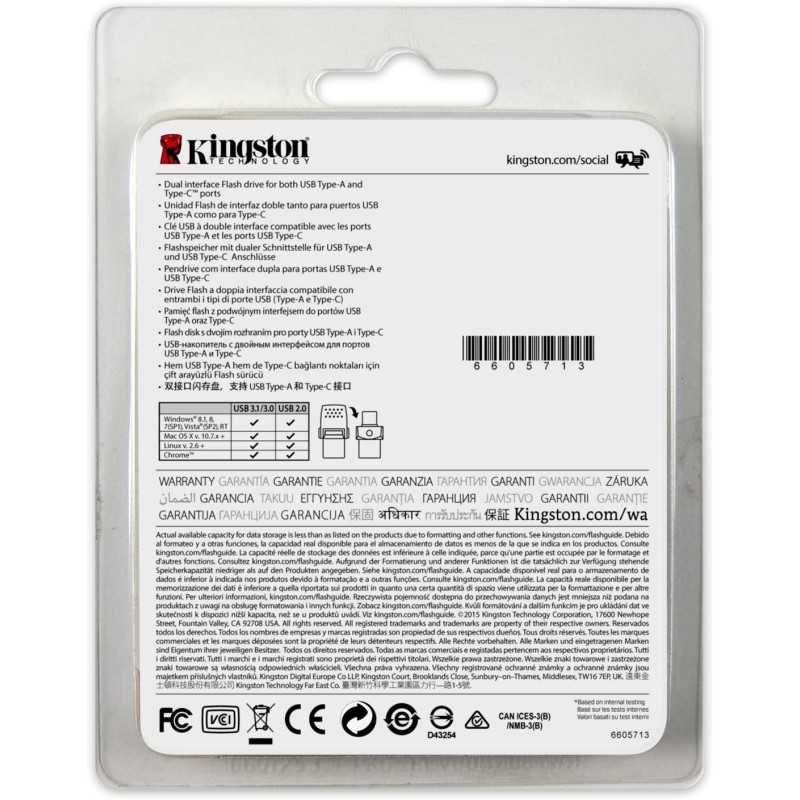Kingston Duo 32GB USB Flash Drive - Type-c 3.