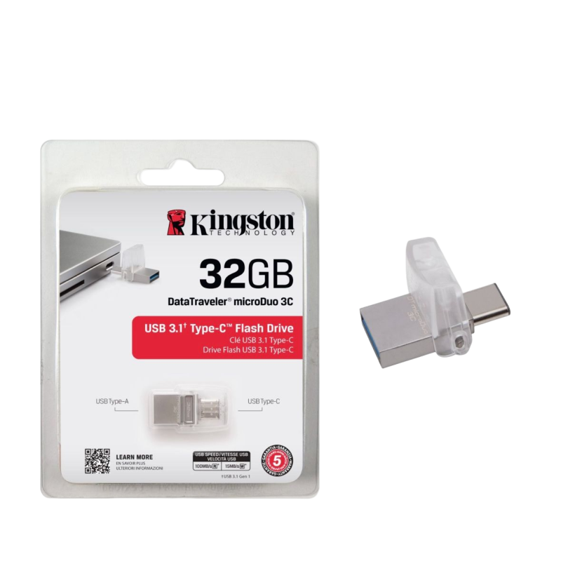 Kingston Duo 32GB USB Flash Drive - Type-c 3.
